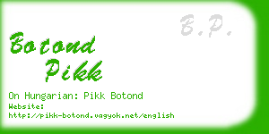 botond pikk business card